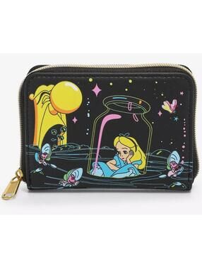 Loungefly Disney Alice In Wonderland GlTD Characters Mini Zipper Wallet NWT